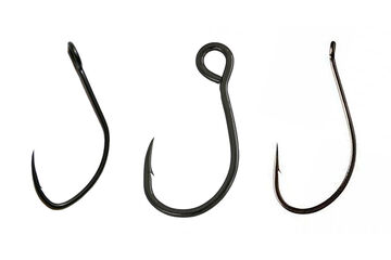 Barbed single hooks